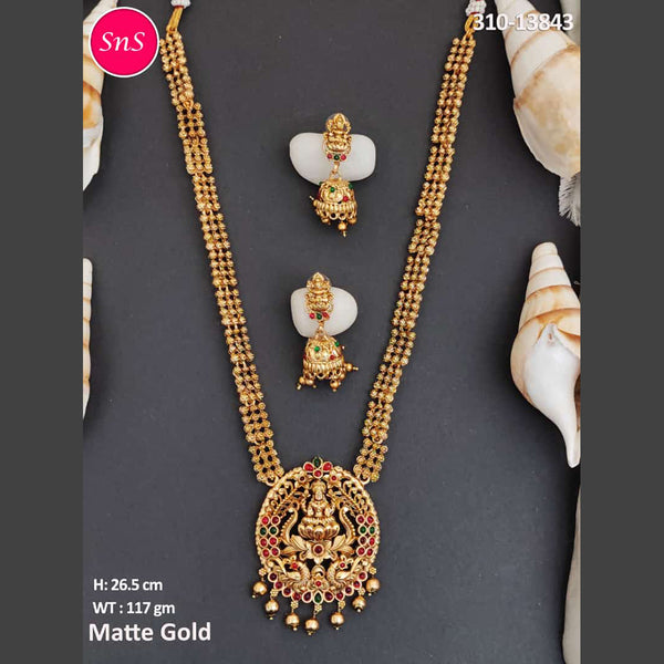 Everlasting Quality Jewels Gold Plated Temple Long Necklace Set