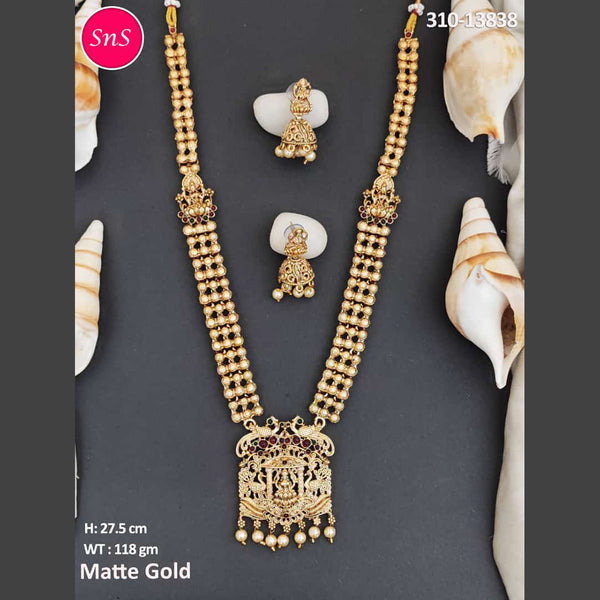Everlasting Quality Jewels Gold Plated Temple Long Necklace Set