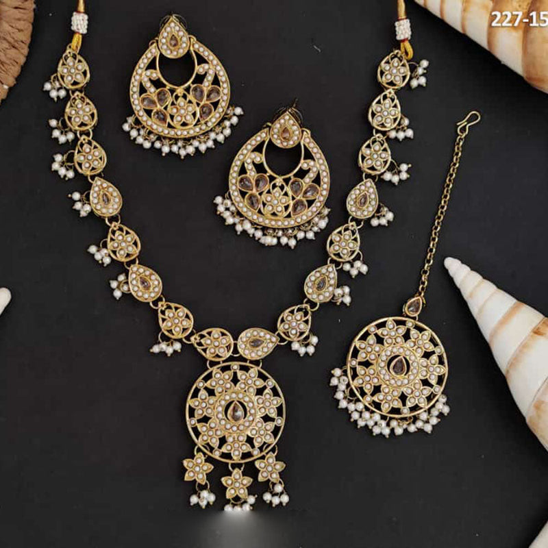Everlasting Quality Jewels Gold Plated Pearl Long Necklace Set
