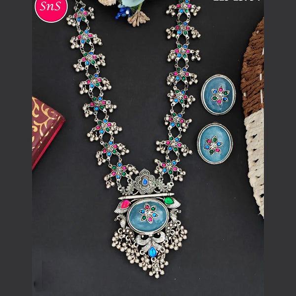 Everlasting Quality Jewels Oxidised Plated Necklace Set