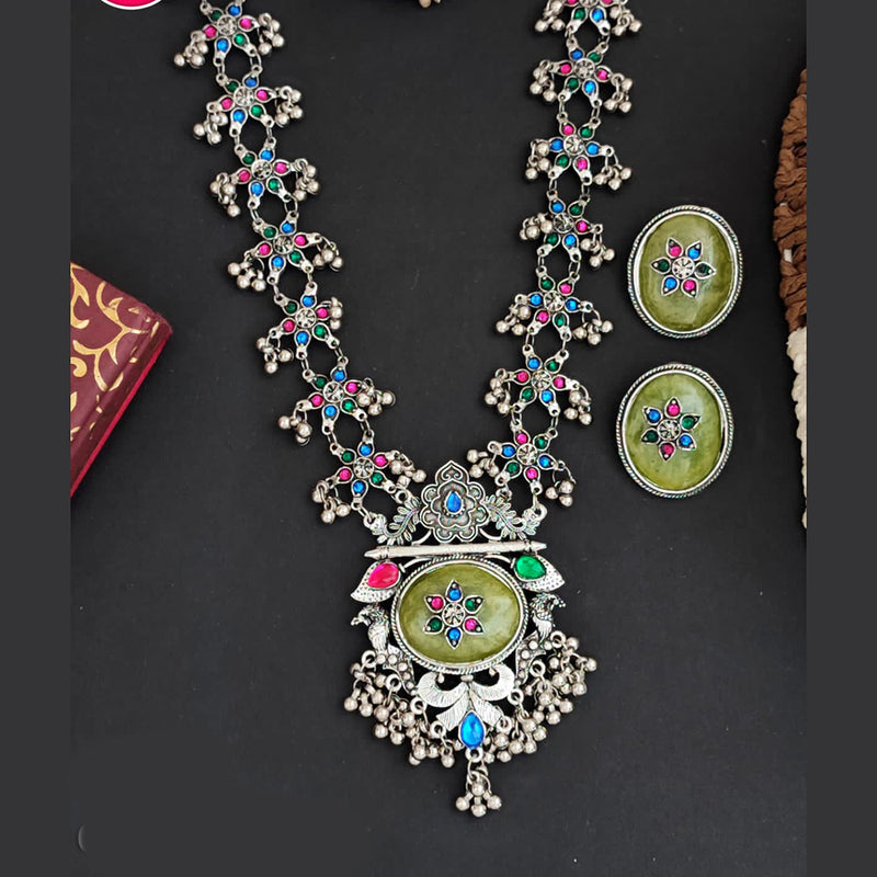 Everlasting Quality Jewels Oxidised Plated Necklace Set