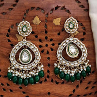 Everlasting Quality Jewels Gold Plated Kundan Dangler Earrings