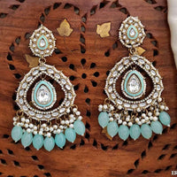 Everlasting Quality Jewels Gold Plated Kundan Dangler Earrings