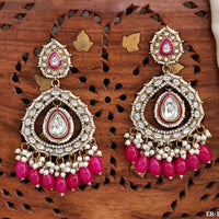 Everlasting Quality Jewels Gold Plated Kundan Dangler Earrings