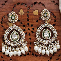 Everlasting Quality Jewels Gold Plated Kundan Dangler Earrings