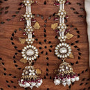 Everlasting Quality Jewels Gold Plated Crystal Stone And Pearls Jhumki Earrings