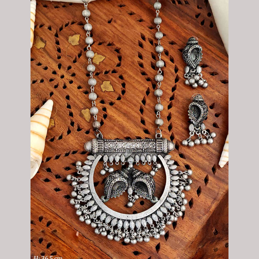 Everlasting Quality Jewels Oxidised Plated Beads Necklace Set