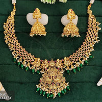 Everlasting Quality Jewels Gold Plated Pota Temple  Necklace Set