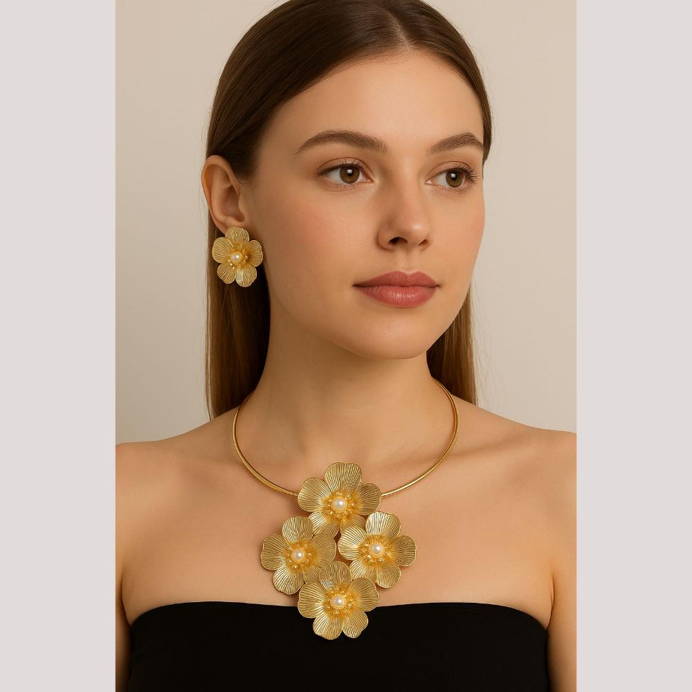 Everlasting Quality Jewels Gold Plated Necklace Set