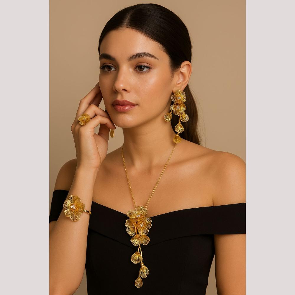 Everlasting Quality Jewels Gold Plated Necklace Set