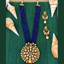Everlasting Quality Jewels Gold Plated Kundan And Pearl Meenakari Necklace Set 