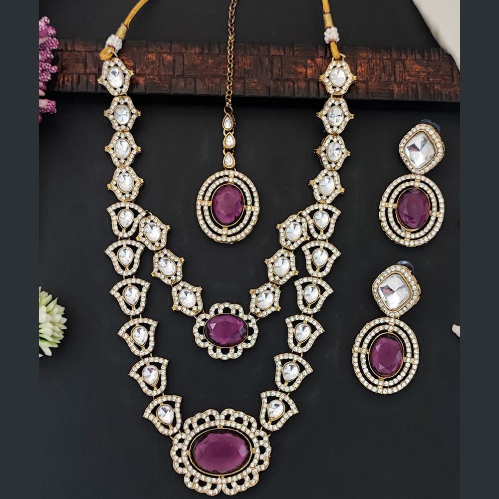 Everlasting Quality Jewels Elegant Gold Plated Austrian And Crystal Stone Necklace Set