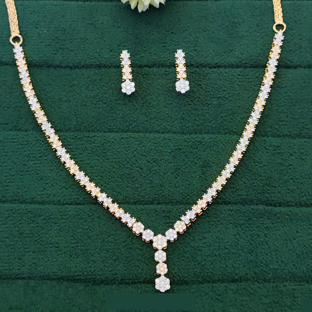 Everlasting Quality Jewels Floral Drop Necklace Set with Matching Earrings
