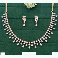 Everlasting Quality Jewels Dazzle in Style with American Diamond Necklace Set