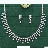 Everlasting Quality Jewels Dazzle in Style with American Diamond Necklace Set