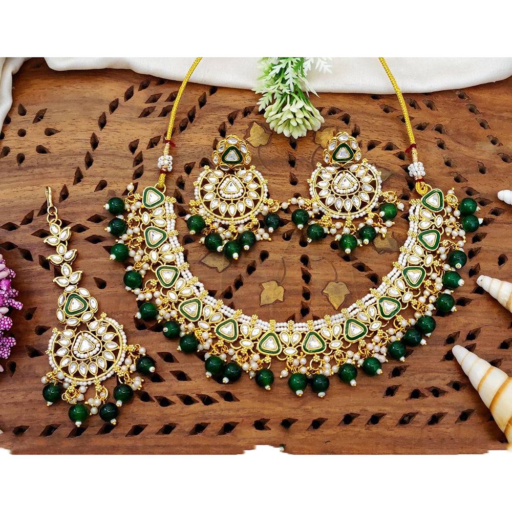 Everlasting Quality Jewels Graceful Kundan and Pearl Necklace Set