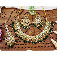 Everlasting Quality Jewels Graceful Kundan and Pearl Necklace Set