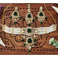 Everlasting Quality Jewels Graceful Kundan and Pearl Necklace Set