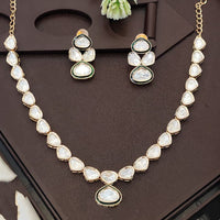Everlasting Quality Jewels Handcrafted Polki Kundan Necklace Set
