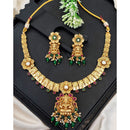 Everlasting Quality Jewels Traditional Pota Stone And Pearl Temple Necklace Set