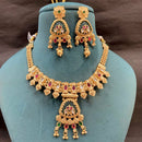 Everlasting Quality Jewels Designer Pota Stone And Pearl Necklace Set