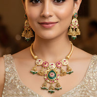 Everlasting Quality Jewels Grand Pota Stone And Beads Necklace Set