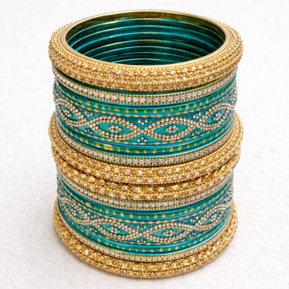 Everlasting Quality Jewels Classic Rajasthani Meenakari Austrian Stone Bangles