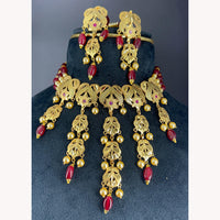 Everlasting Quality Jewels Royal Pota Stone And Beads Choker Necklace Set