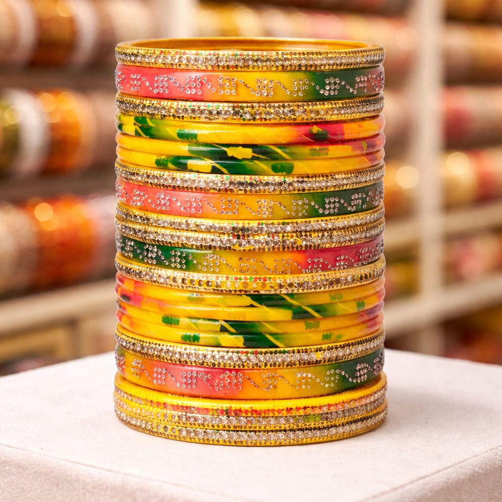 Everlasting Quality Jewels Traditional Lehti Bangles Set