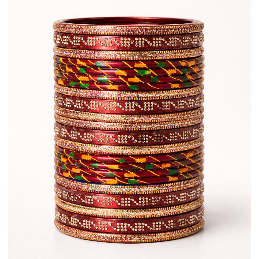 Everlasting Quality Jewels Traditional Lehti Bangles Set