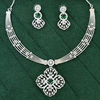 Everlasting Quality Jewels Shimmering American Diamond Necklace Set