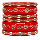Everlasting Quality Jewels Premium Pearl Jaipuri Laakh Bangles Set