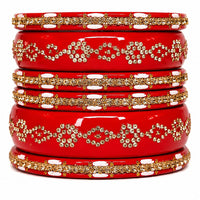 Everlasting Quality Jewels Premium Pearl Jaipuri Laakh Bangles Set