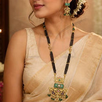 Everlasting Quality Jewels Lightweight Oxidised Pota Stone Jhumki Earrings