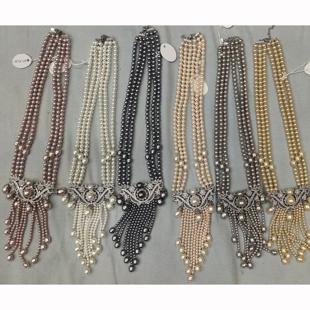 MG Beads Royal Look Austrian Stone And Beaded Long Necklace