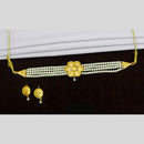 Mahavir Dye Gold Pearl Choker Necklace Set