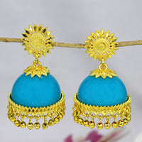 Mahavir Gold Plated Jhumki Earrings