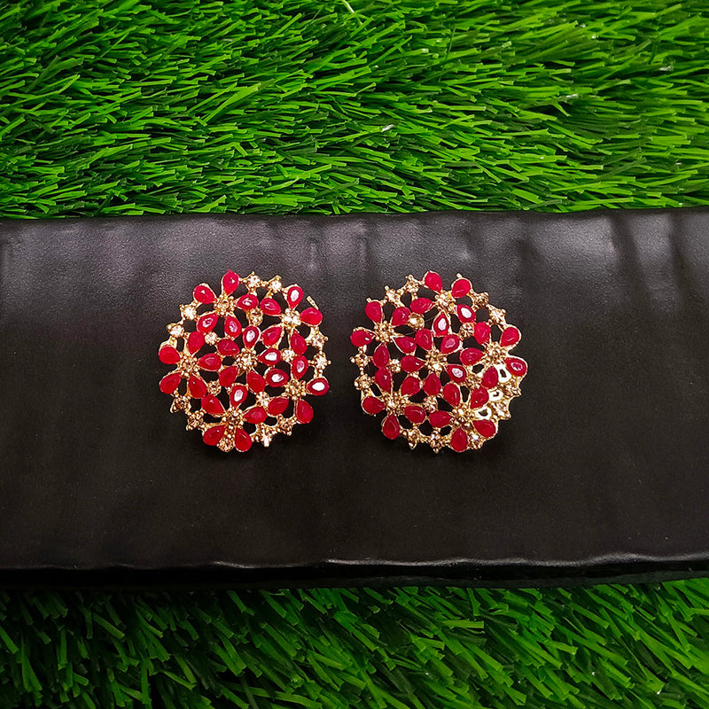 Darshana Jewels Gold Plated Stud Earrings