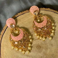 Darshana Jewels Gold Plated Meenakari Dangler Earrings