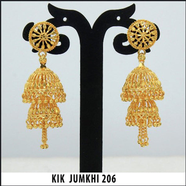 Darshana Jewels Gold Plated Jhumki Earrings