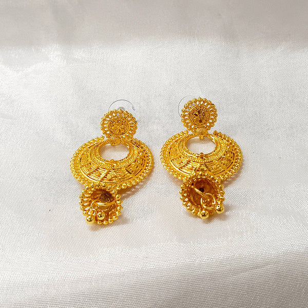 Darshana Jewels Gold Plated Jhumki Earrings