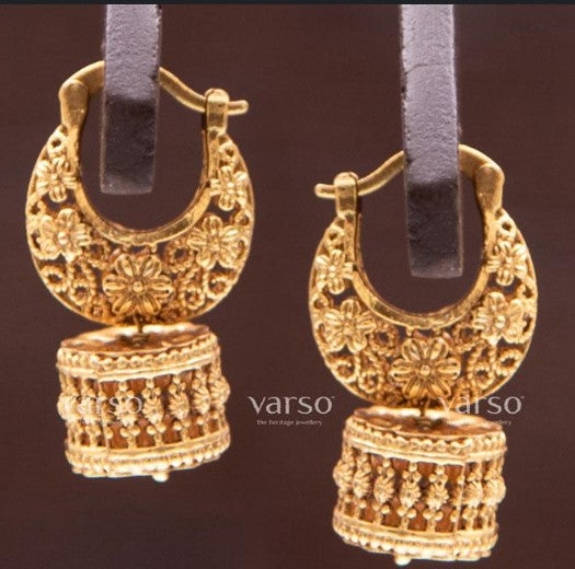 Darshana Jewels Gold Plated Jhumki Earrings