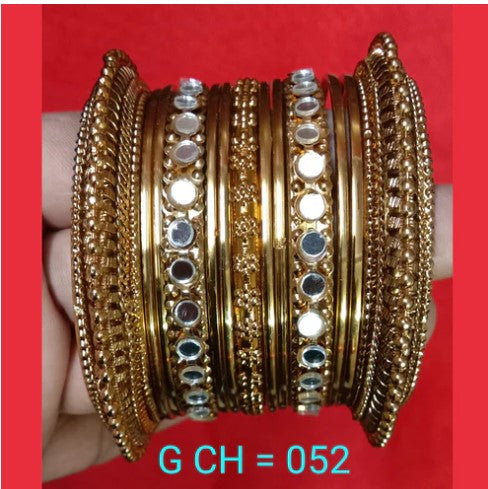 Darshana Jewels Gold Plated Mirror bangles set