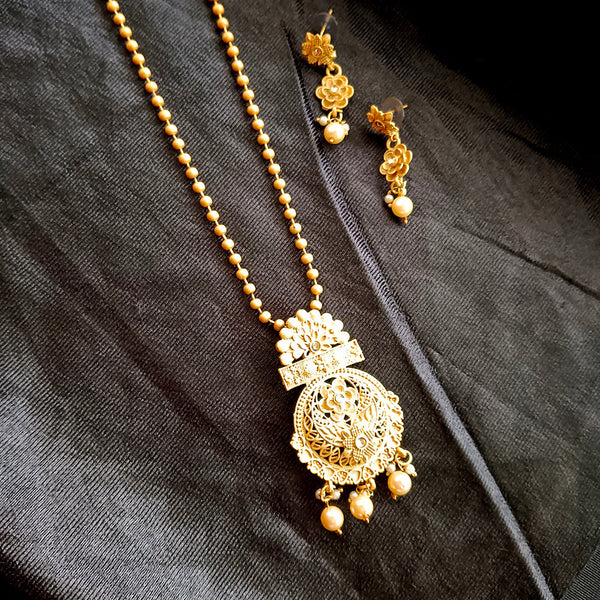 Darshana Jewels Gold Plated Long Necklace Set