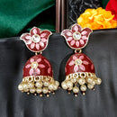 Darshana Jewels Gold Plated Mennakari Jhumki Earrings