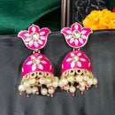 Darshana Jewels Gold Plated Mennakari Jhumki Earrings