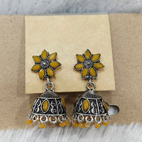 Darshana Jewels Oxidised Plated Jhumki Earrings