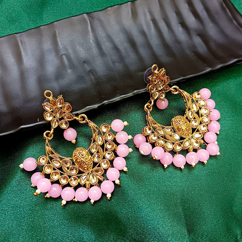 Darshana Jewels Gold Plated Crystal Stone Dangler Earrings