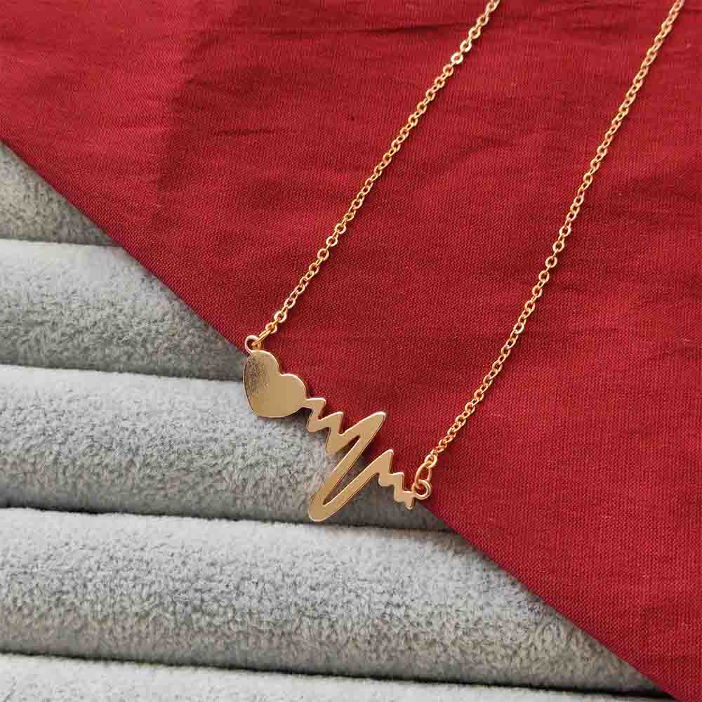Darshana Jewels Heart Beat Shape Chain Pendant