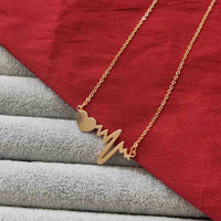 Darshana Jewels Heart Beat Shape Chain Pendant